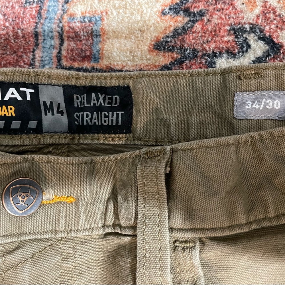 Ariat Rebar M4 Relaxed Straight Tan Pants